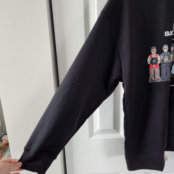 Bad Bunny Black Long Sleeve Pullover Graphic Sweater - Picture 4 of 6